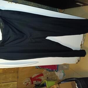 George Tailored 2 Comfort Waist Black Men's Dress Pants 44x34